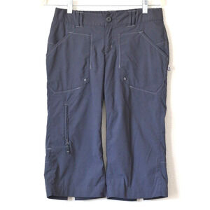 Eddie Bauer Womens Pants Gray Size XS Capri Active Fit Nylon Hiking Split Hem